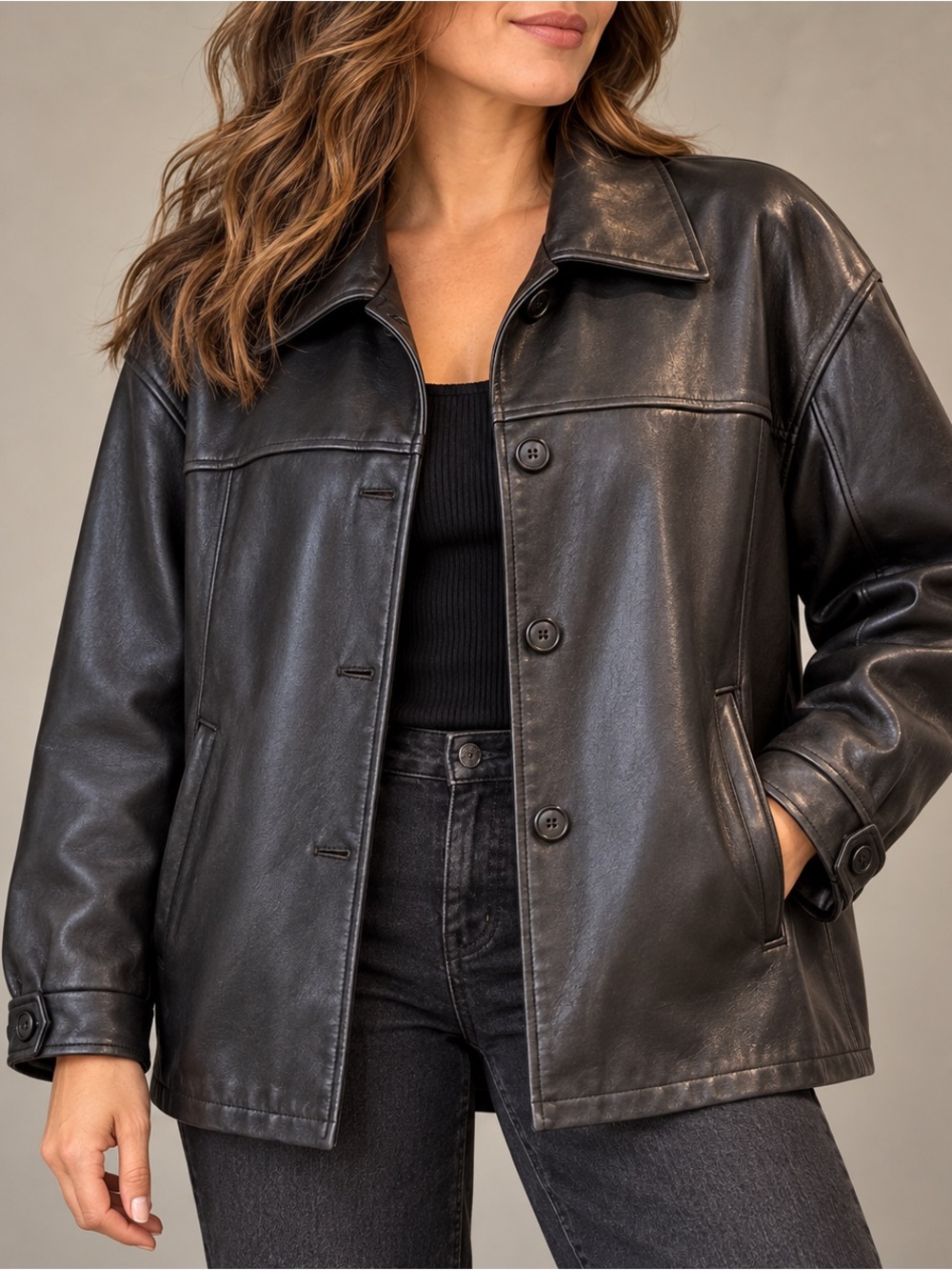 Classic Black Leather Jacket